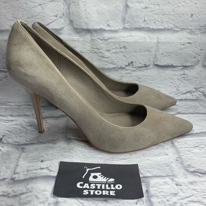 White House Stiletto Pumps - Suede Nude Sz…